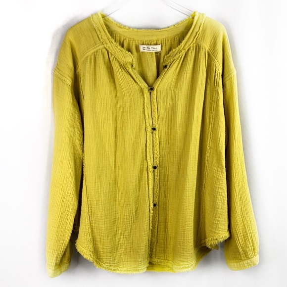 Free People Tops - Free People Summer Daydream Button Down Yellow